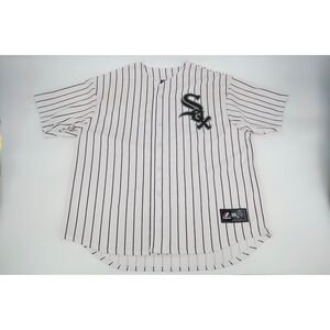 Vintage Chicago White Sox XXXL MLB Baseball White Pinstripe Jersey Majestic 3XL